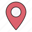 location, pin, map, interface 