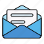 mail, message, read, interface 