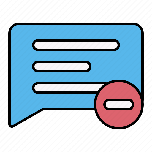 Message, chat, remove, interface icon - Download on Iconfinder