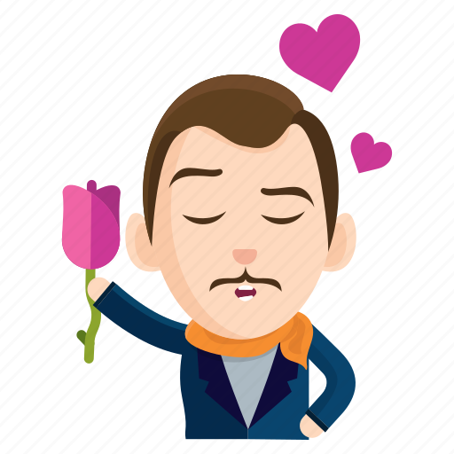 Emoji, emoticon, gentleman, love, man, sticker icon - Download on Iconfinder