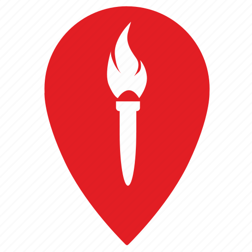 Fire, games, location, olympic, place, point icon - Download on Iconfinder