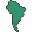 south, america, continent, geography, map