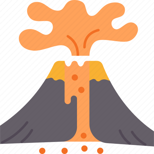 Volcano, eruption, lava, explosion, disaster icon - Download on Iconfinder