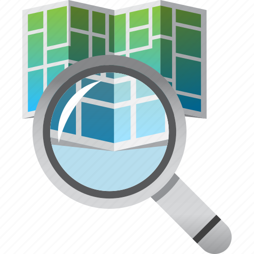 Address, find, magnifier, map, pin, search, searching icon - Download on Iconfinder