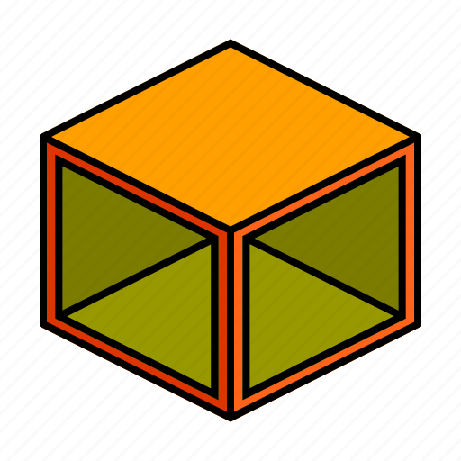 Cube, geometric, hollow icon - Download on Iconfinder