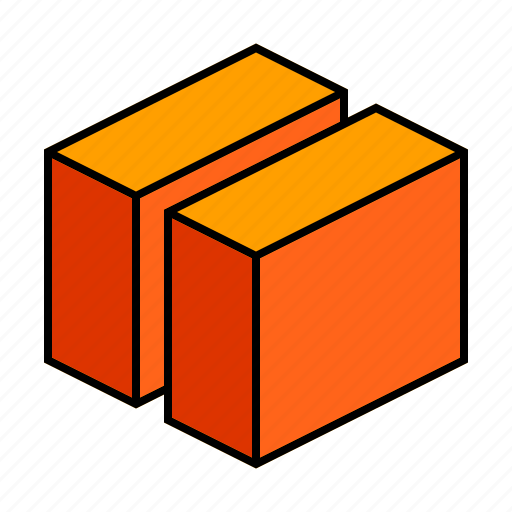 Cube, divide, solid, vertical icon - Download on Iconfinder