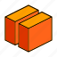 cube, divide, solid, vertical 