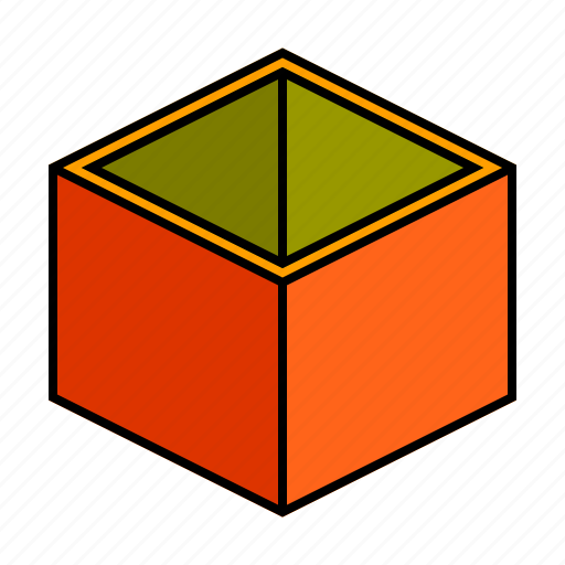 Cube, geometric, hollow icon - Download on Iconfinder