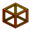 cube, frame, geometric 