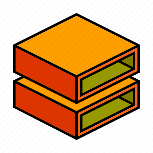 Cube, hollow, stack icon - Download on Iconfinder