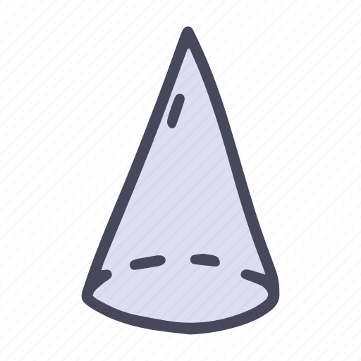 Geometric, figures, cone, mathematics, school, toy, apex icon - Download on Iconfinder