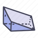 geometric, figures, wedge, solid, polyhedron, triangle