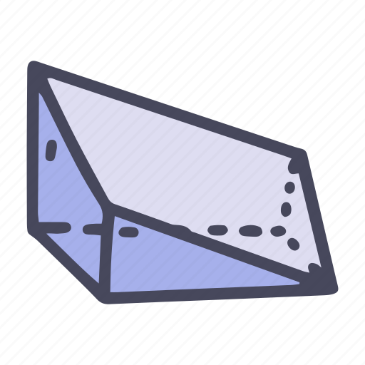 Geometric, figures, wedge, solid, polyhedron, triangle icon - Download on Iconfinder