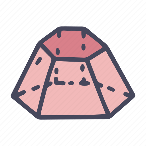 Geometric, figures, truncated, hexagonal, pyramid, geometry, math icon - Download on Iconfinder