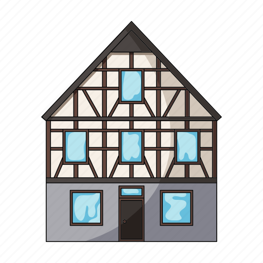 Architecture, building, cottage, house, stained glass icon - Download on Iconfinder