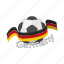 ball, cartoon, flag, football, germany, soccer, sport 