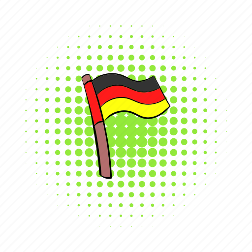 Comics, country, flag, germany, national, patriotism, red icon - Download on Iconfinder
