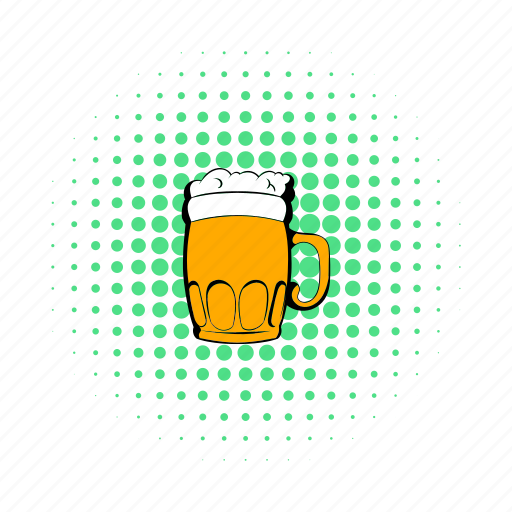 Alcohol, beer, comics, drink, froth, glass, mug icon - Download on Iconfinder