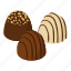 candy, chocolate, dessert, food, isometric, object, sweet 