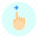 finger, gesture, mobile, right, screen