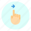 finger, gesture, mobile, right, screen 
