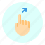 finger, gesture, mobile, right, screen, slant, up 