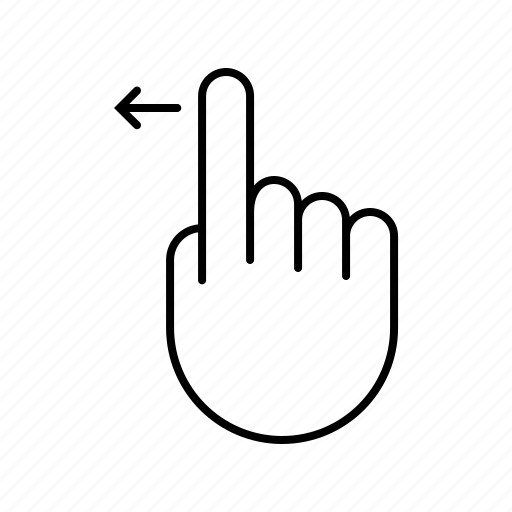 Arrow, gesture, hand, left, swipe icon - Download on Iconfinder