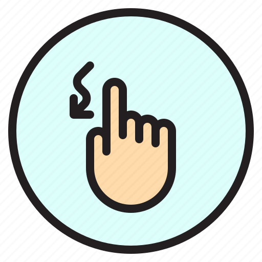 Curve, finger, gesture, mobile, screen icon - Download on Iconfinder