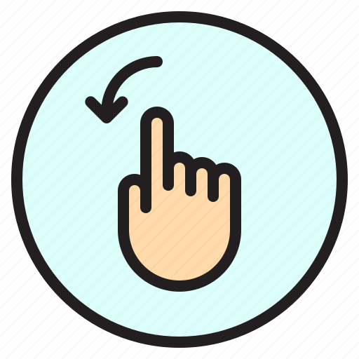Finger, gesture, left, mobile, rotate, screen icon - Download on Iconfinder