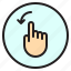 finger, gesture, left, mobile, rotate, screen 