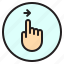 finger, gesture, mobile, right, screen 