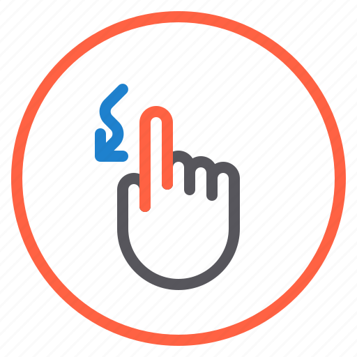 Curve, finger, gesture, mobile, screen icon - Download on Iconfinder