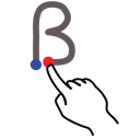 b, gestureworks, letter, stroke, uppercase 