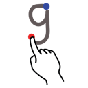 gestureworks, letter, lowercase, stroke