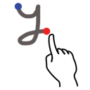 gestureworks, letter, lowercase, stroke, y