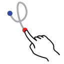 gestureworks, left, loop, shape, stroke