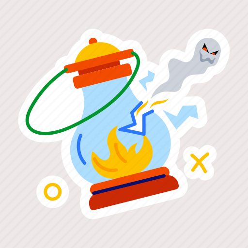 Ghost lantern, oil lantern, burning lantern, halloween lantern, spooky lantern icon - Download on Iconfinder
