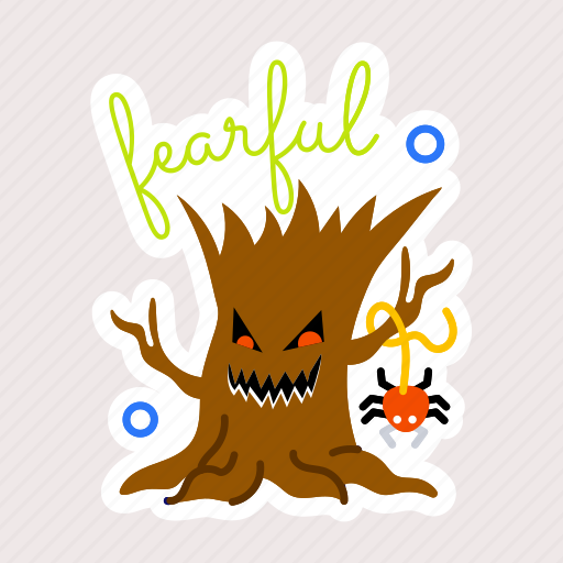 Fearful tree, haunted tree, spooky tree, scary tree, halloween tree icon - Download on Iconfinder