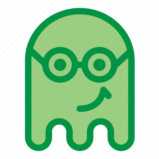 Emoji, emoticon, geek, ghost, glasses, smile, halloween icon - Download on Iconfinder