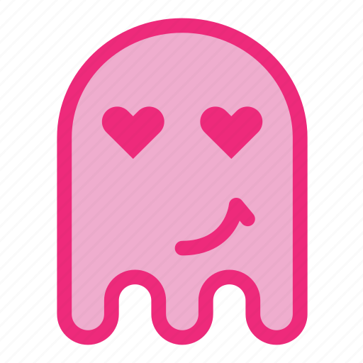 Emoji, emoticon, ghost, happy, love, smile, halloween icon - Download on Iconfinder