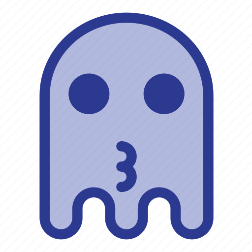 Emoji, emoticon, ghost, kiss, halloween icon - Download on Iconfinder