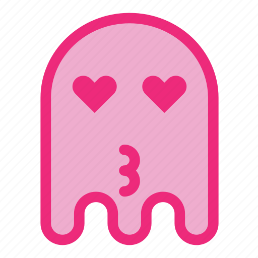 Emoji, emoticon, ghost, kiss, love, halloween icon - Download on Iconfinder