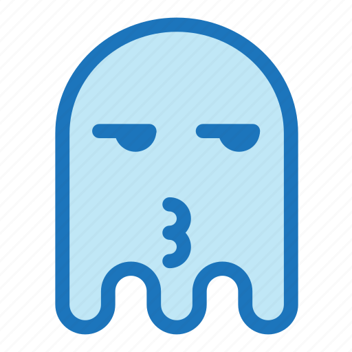 Emoji, emoticon, envy, ghost, kiss, halloween icon - Download on Iconfinder