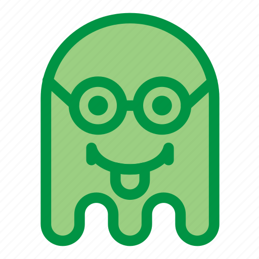 Emoji, emoticon, geek, ghost, glasses, tongue, halloween icon - Download on Iconfinder