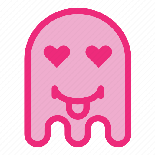 Emoji, emoticon, ghost, love, tongue, halloween icon - Download on Iconfinder