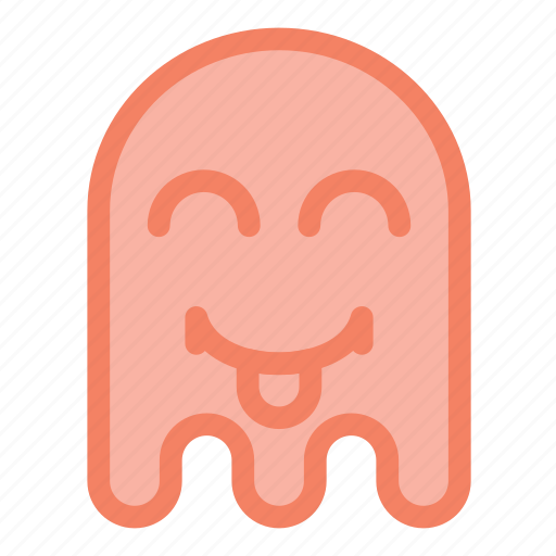 Emoji, emoticon, ghost, happy, smile, tongue, halloween icon - Download on Iconfinder