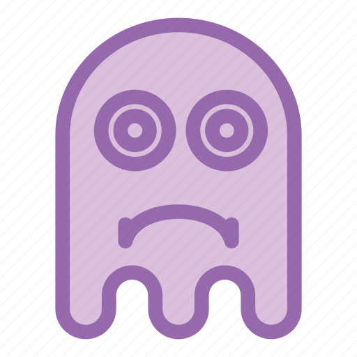 Confuse, emoji, emoticon, ghost, sad, halloween icon - Download on Iconfinder
