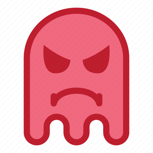 Angry, emoji, emoticon, ghost, react, halloween icon - Download on Iconfinder