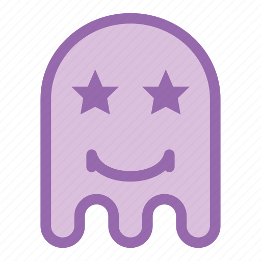 Emoji, emoticon, ghost, smile, star, halloween icon - Download on Iconfinder