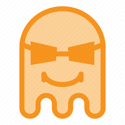 Cool, emoji, emoticon, ghost, savage, thug, halloween icon - Download on Iconfinder